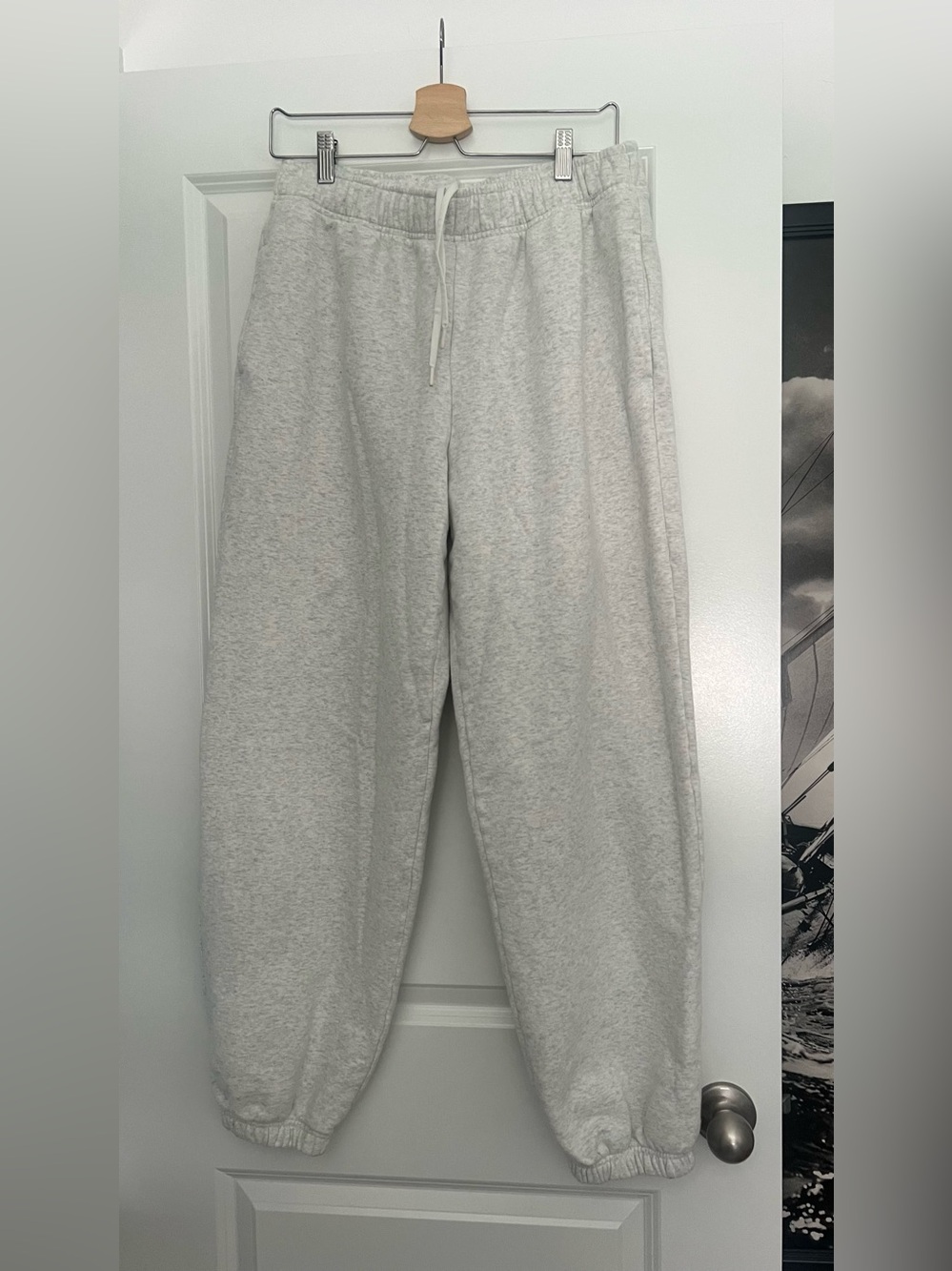 Athleta Light Gray Drawstring Joggers